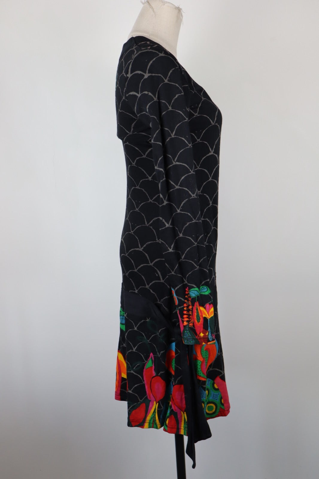 DESIGUAL VESTITO DONNA TG. S  WOMAN CASUAL VINTAGE DRESS ABITO COTONE COTTON