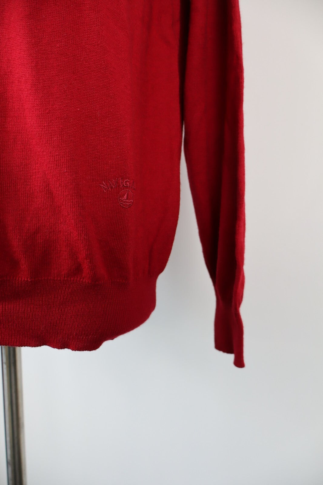 NAVIGARE MAGLIONE COLLO POLO LANA VINTAGE UOMO Tg. M MAN SWEATER CASUAL