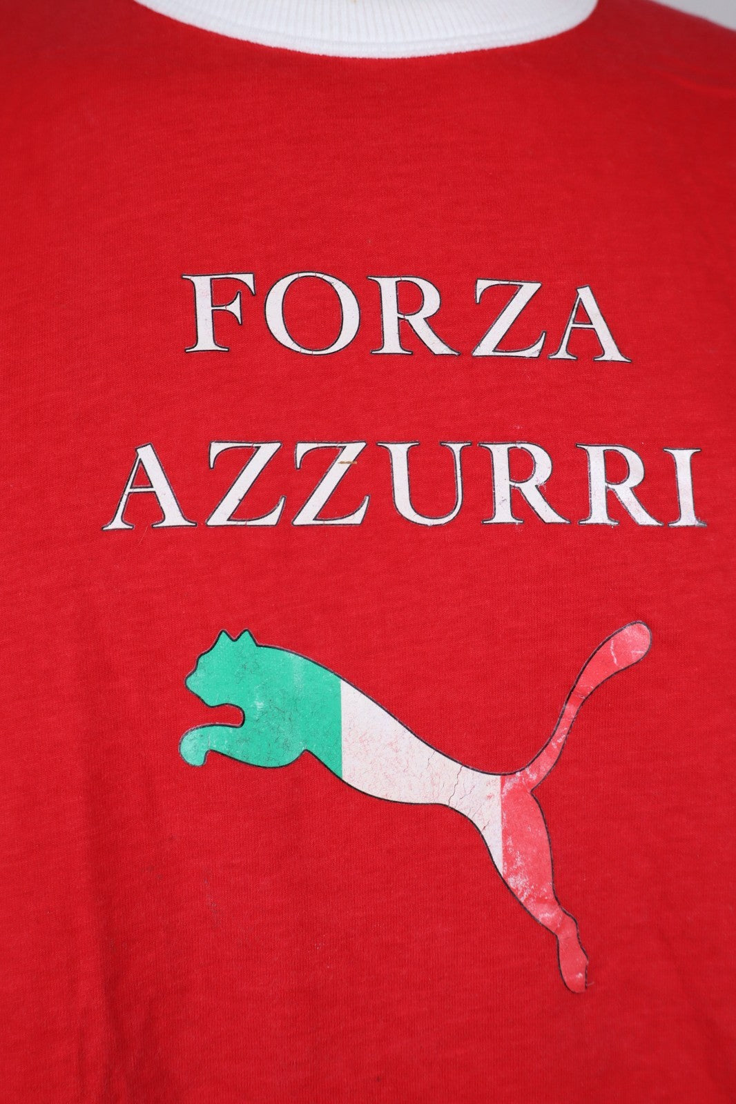 PUMA MAGLIA FORZA AZZURRI COTONE UOMO L MAN T- SHIRT CASUAL VINTAGE COTTON LOGO