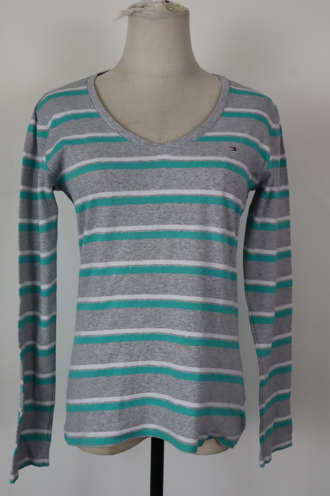 TOMMY HILFIGER MAGLIA DONNA TG. M  WOMAN CASUAL VINTAGE T-SHIRT TOP COTONE