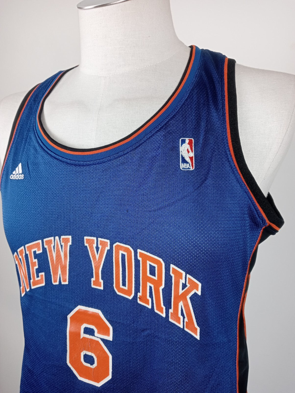 ADIDAS NBA CANOTTA N 6 FIELDS NEW YORK BASKET T-SHIRT SMANICATO UOMO TG L SPORT