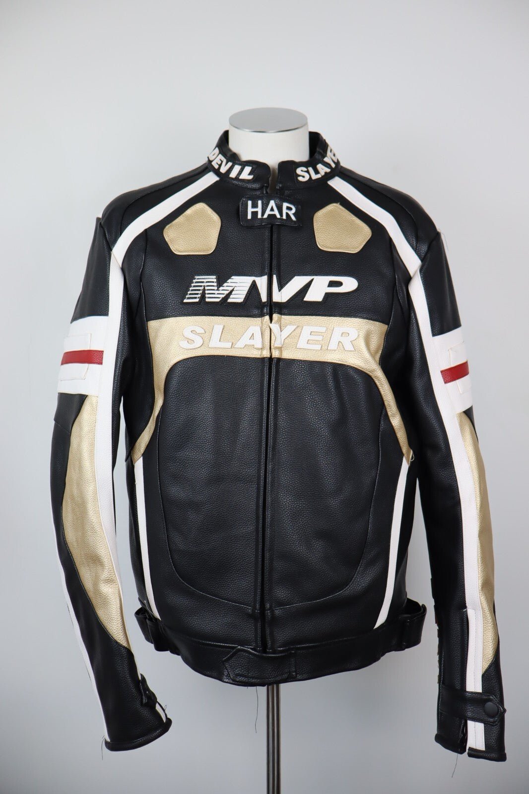 DEVIL SLAYER MVP GIUBBINO MOTO ECOPELLE UOMO TG XXL MEN JACKET SPORT