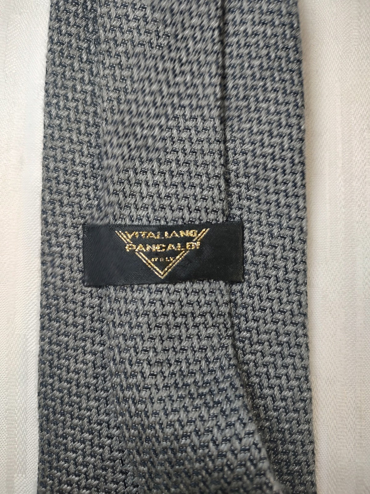 VITALINO PANCALDI LANA SILK TIE SETA CRAVATTA NECKTIE MADE IN ITALY CLASSIC