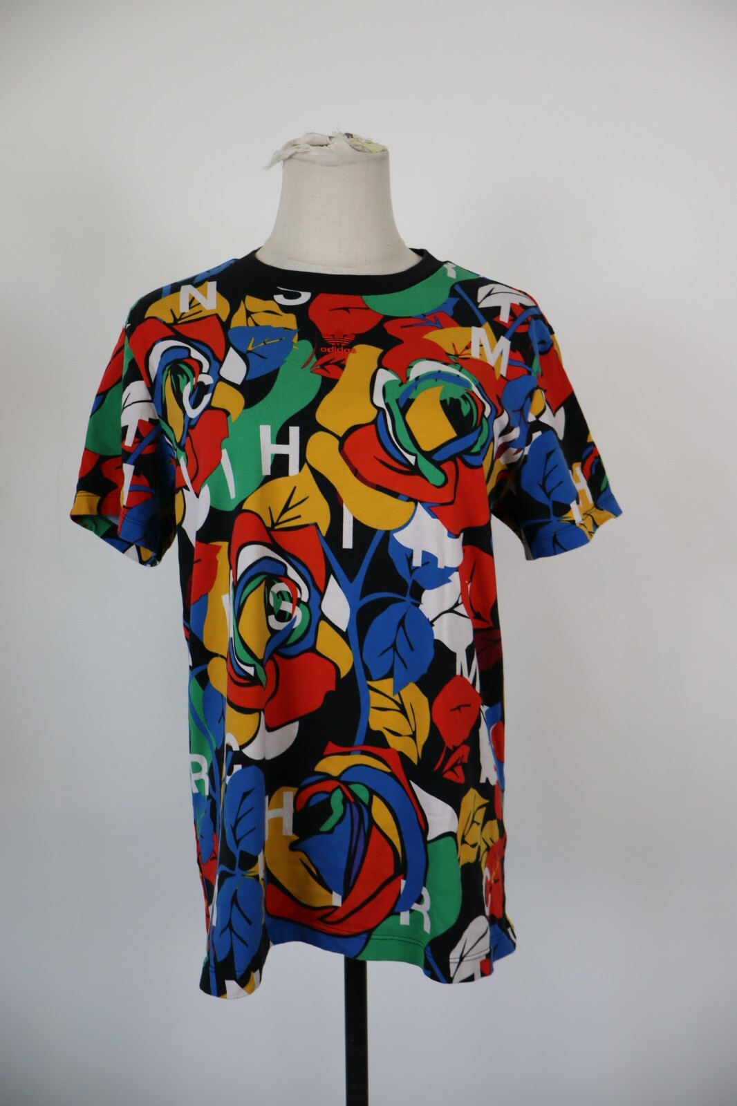 ADIDAS BY RICH MNISI MAGLIA DONNA TG 42 WOMAN CASUAL VINTAGE T- SHIRT TOP COTONE