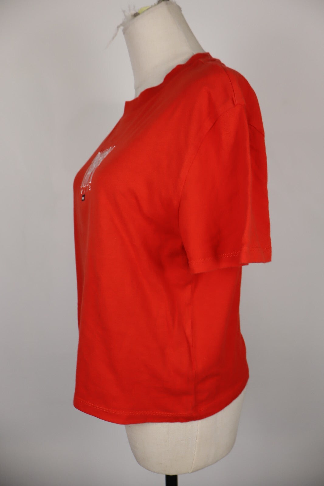 HILFIGER TOMMY JEANS MAGLIA DONNA TG. XS WOMAN CASUAL VINTAGE T-SHIRT TOP COTONE