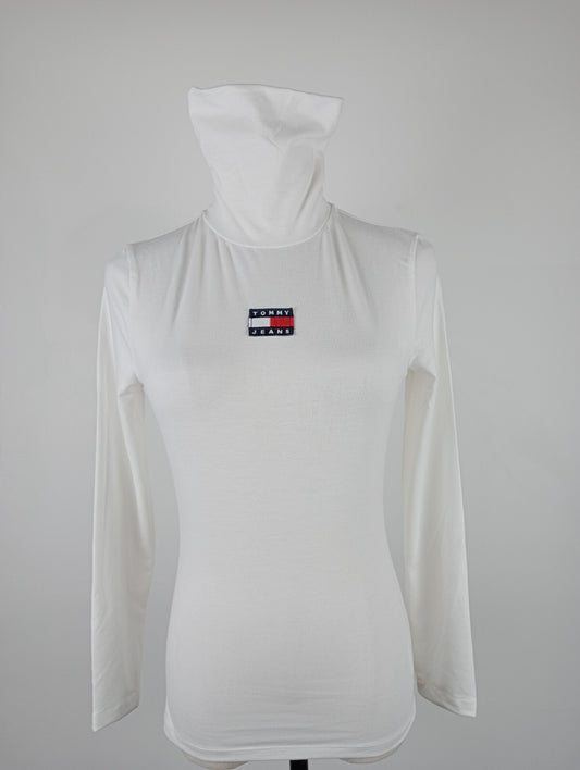 TOMMY HILFIGER MAGLIA DONNA COTONE TG. S WOMAN T-SHIRT CASUAL VINTAGE