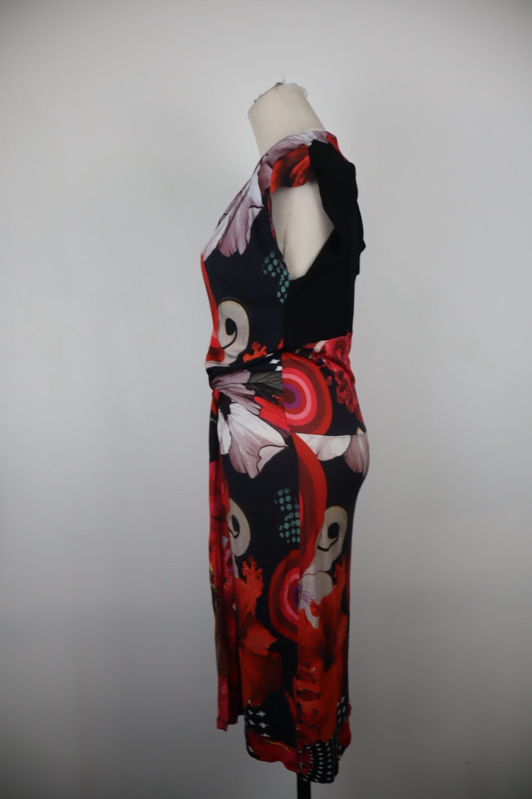 DESIGUAL VESTITO SMANICATO DONNA TG M WOMAN CASUAL VINTAGE DRESS ABITO LOGO