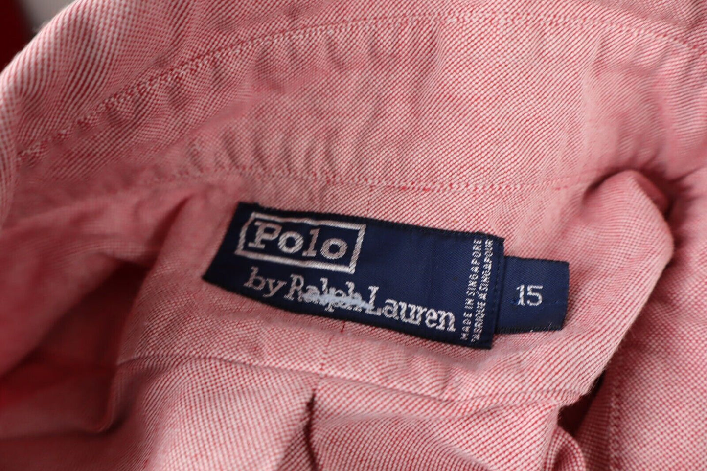 RALPH LAUREN CAMICIA UOMO TG. 15 MAN CASUAL VINTAGE SHIRT COTONE COTTON