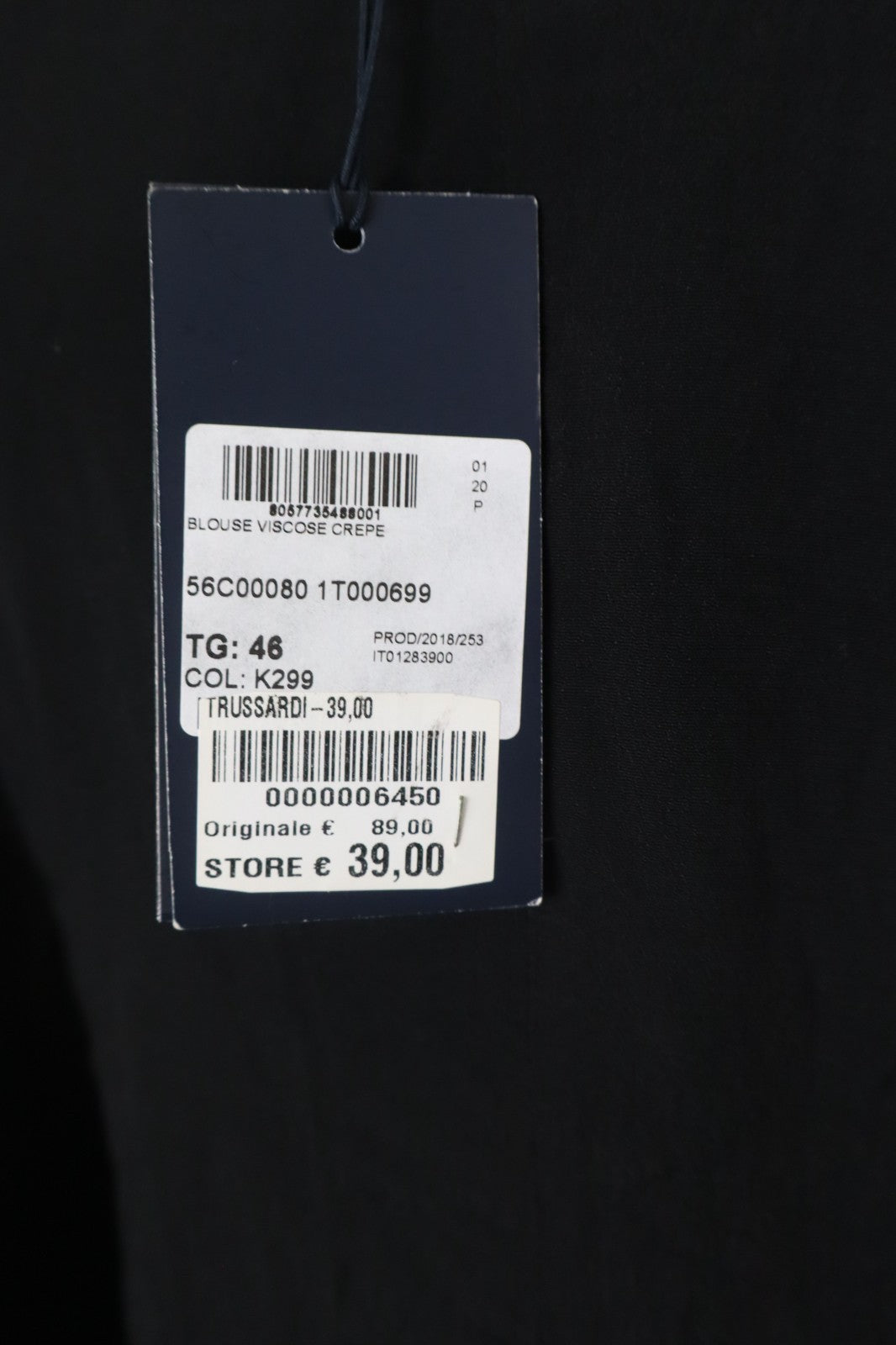 TRUSSARDI JEANS MAGLIA COPRISPALLA DONNA TG. 46 WOMAN CASUAL T-SHIRT CON TAG