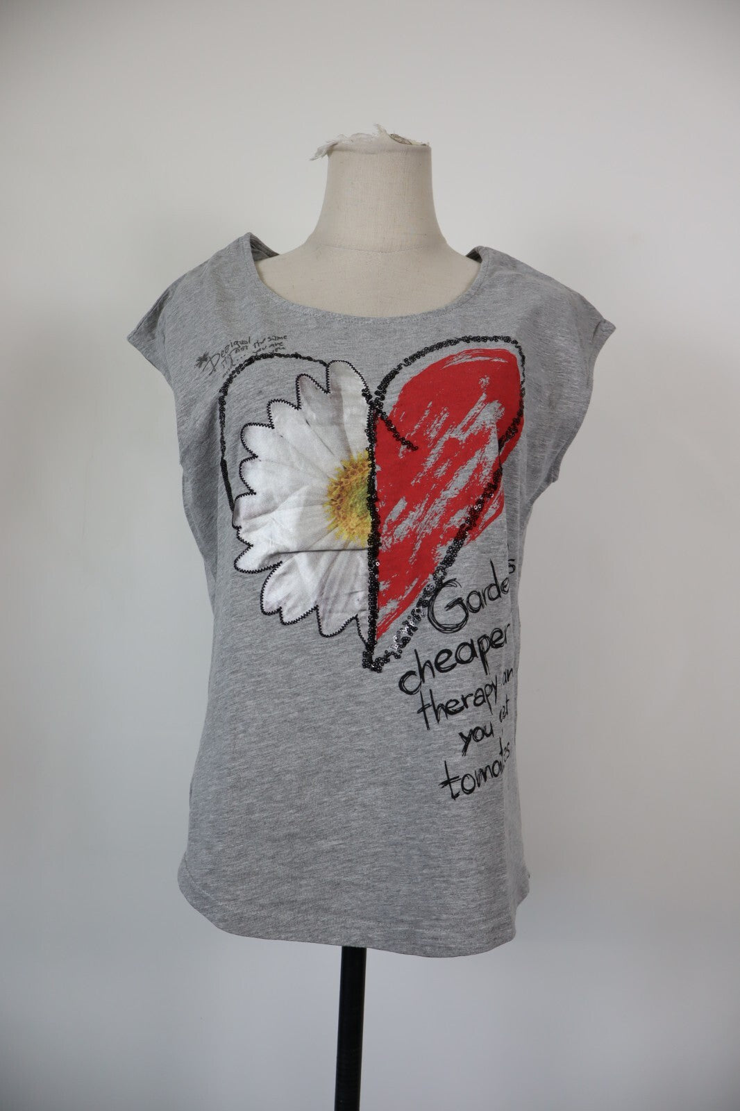 DESIGUAL MAGLIA DONNA TG. S WOMAN T-SHIRT CASUAL VINTAGE