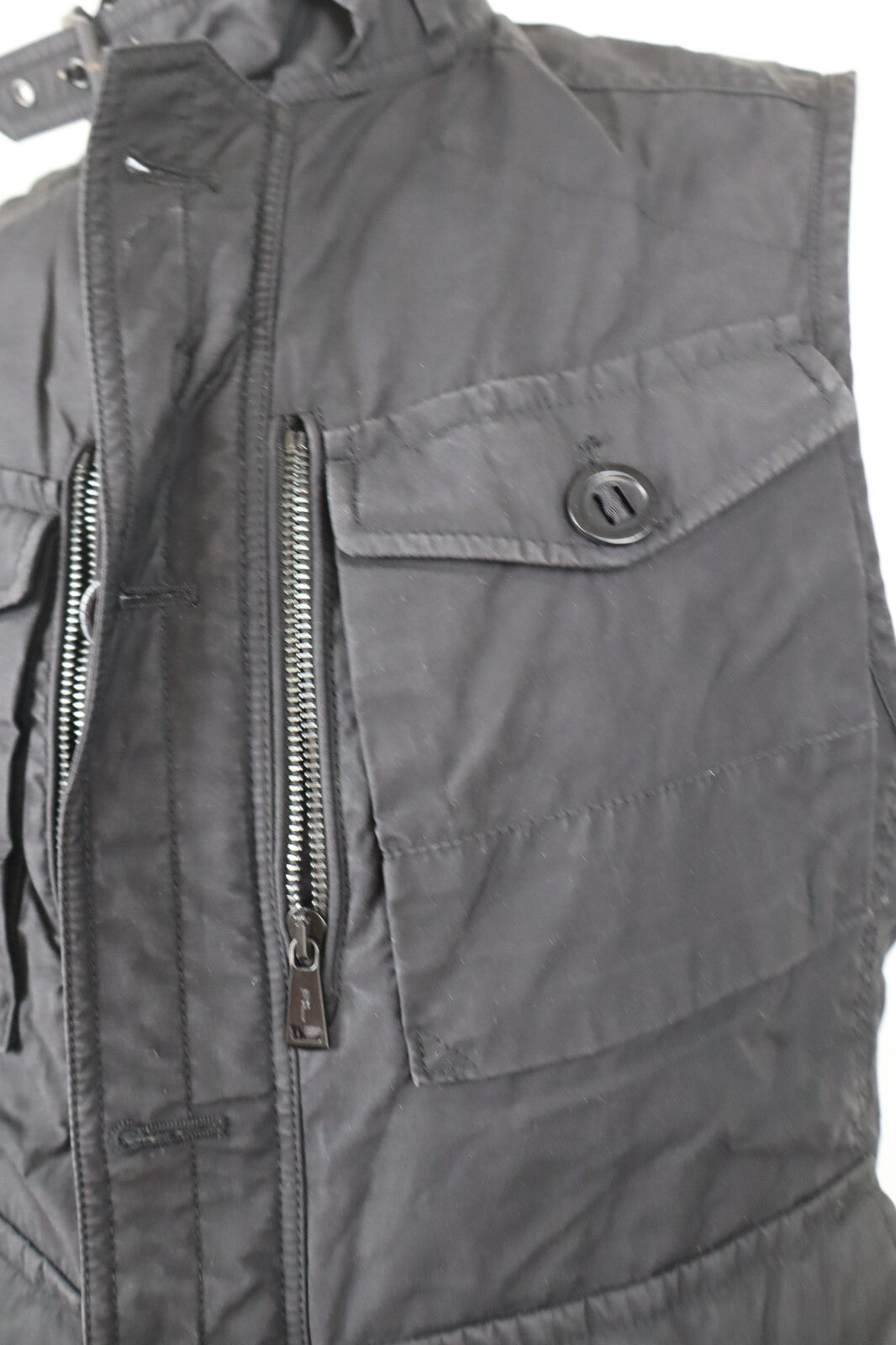 RALPH LAUREN GIUBBINO SMANICATO GILET UOMO TG M MAN CASUAL VINTAGE JACKET NERO