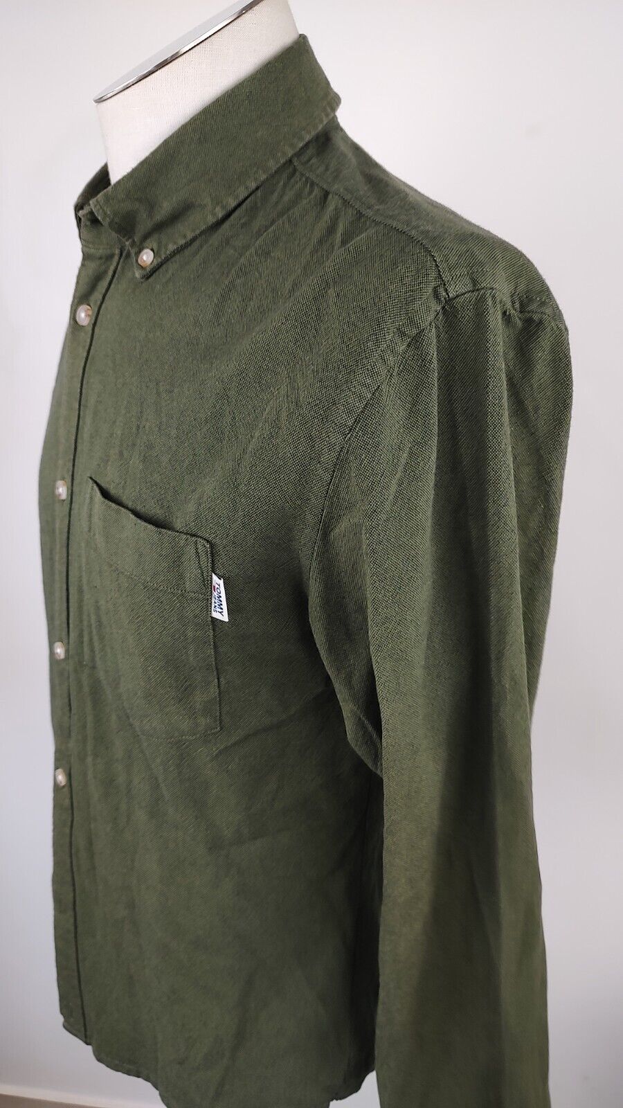 TOMMY HILFIGER JEANS CAMICIA UOMO TG. M MAN CASUAL VINTAGE SHIRT MADE ITALY