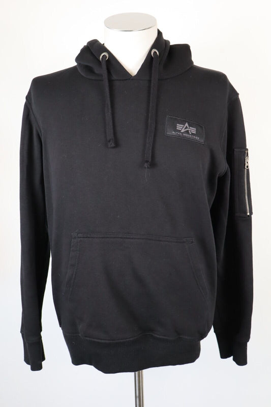 ALPHA INDUSTRIES FELPA CAPPUCCIO UOMO TG S MAN VINTAGE SWEATSHIRT CASUAL COTONE