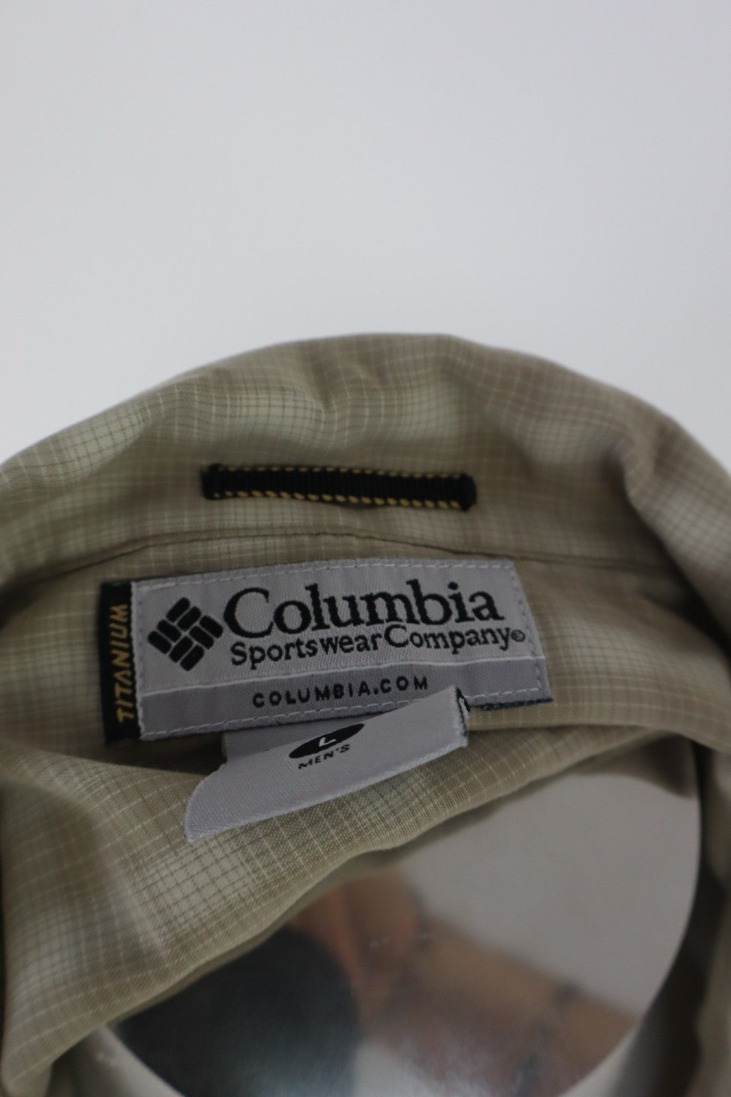 COLUMBIA CAMICIA UOMO TG. L MAN CASUAL SPORTSWEAR VINTAGE SHIRT NYLON