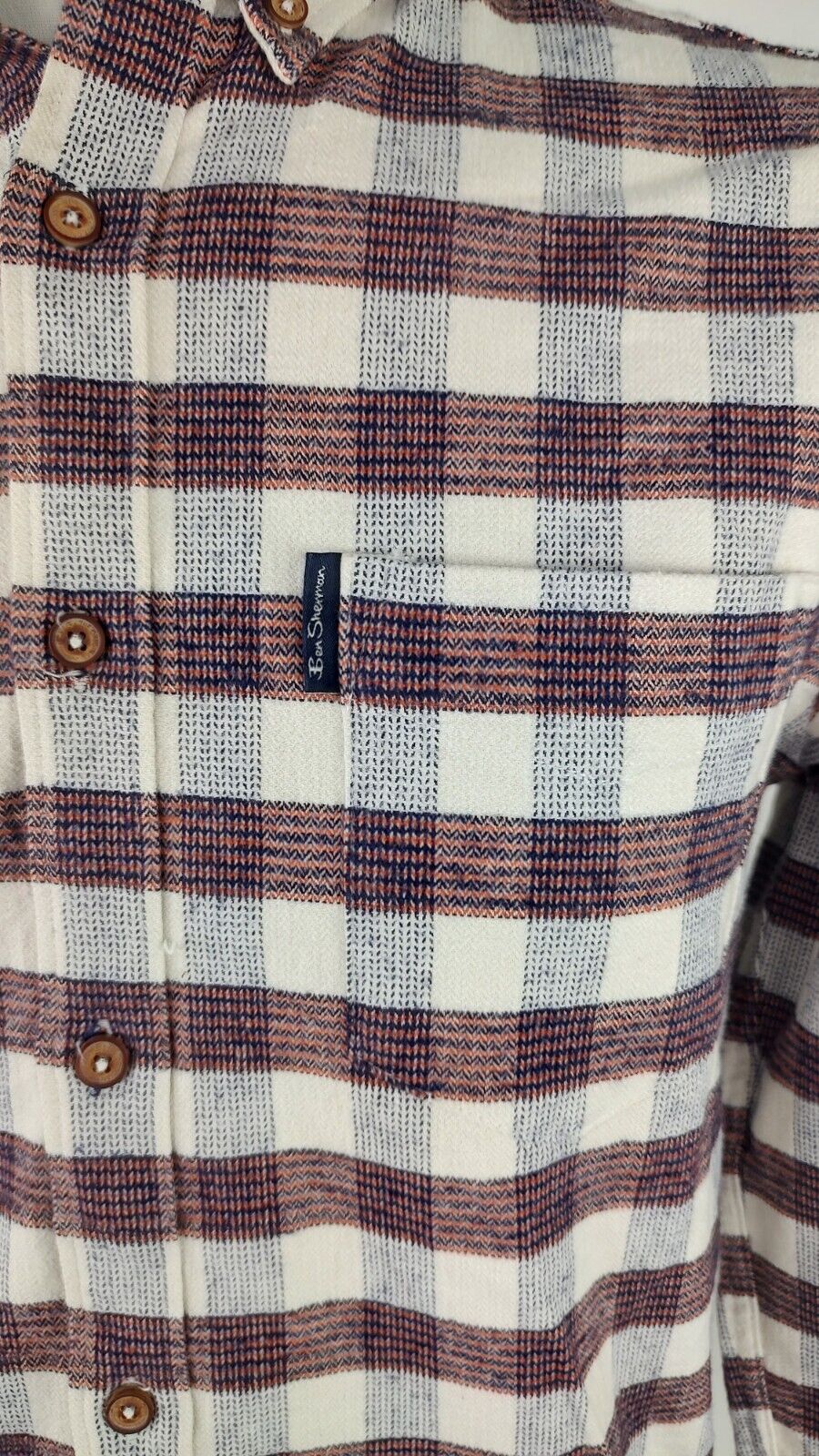 BEN SHERMAN CAMICIA UOMO COTONE TG. S MAN CASUAL VINTAGE SHIRT