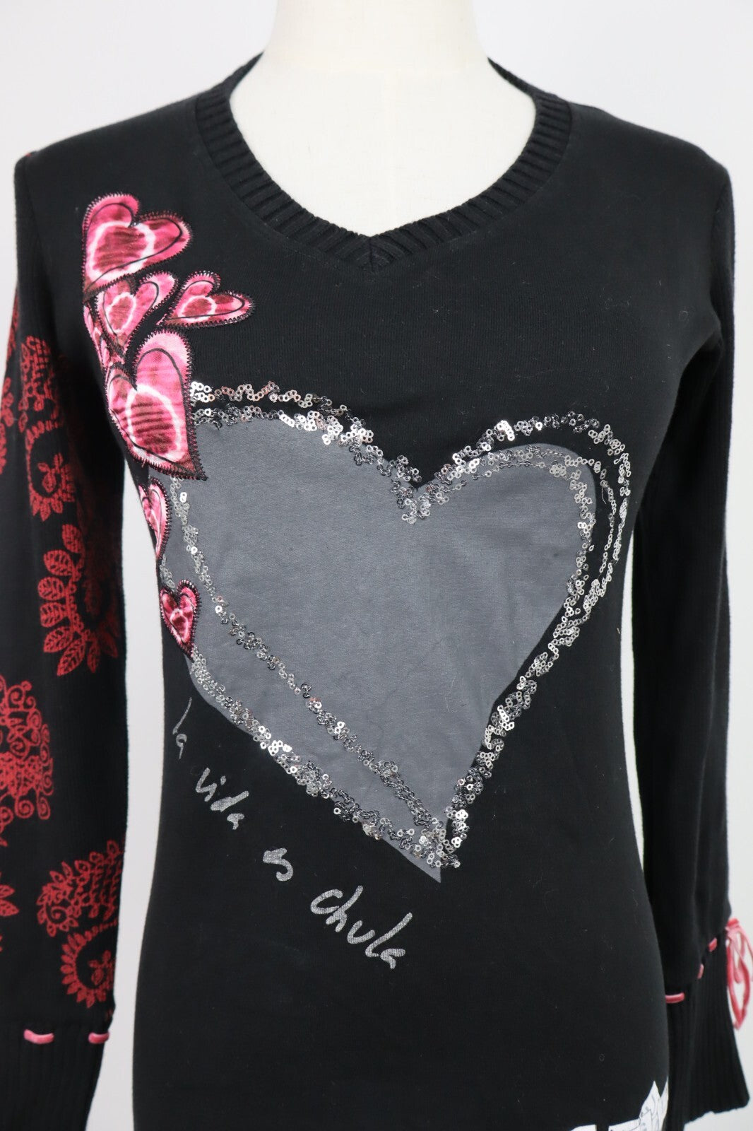 DESIGUAL MAGLIA DONNA TG. S WOMAN T-SHIRT CASUAL VINTAGE COTONE