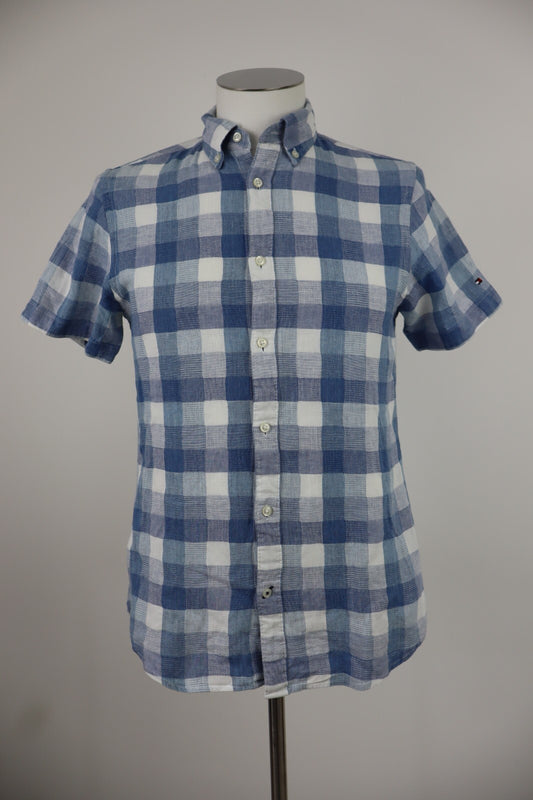 TOMMY HILFIGER CAMICIA UOMO TG S MAN CASUAL VINTAGE SHIRT COTONE LINO