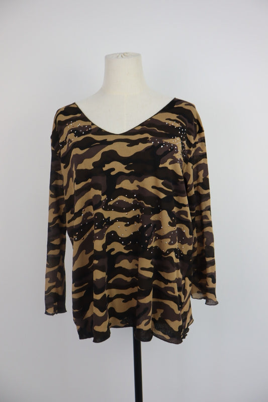 MARINA RINALDI MAGLIA DONNA TG. L WOMAN CASUAL T-SHIRT VINTAGE