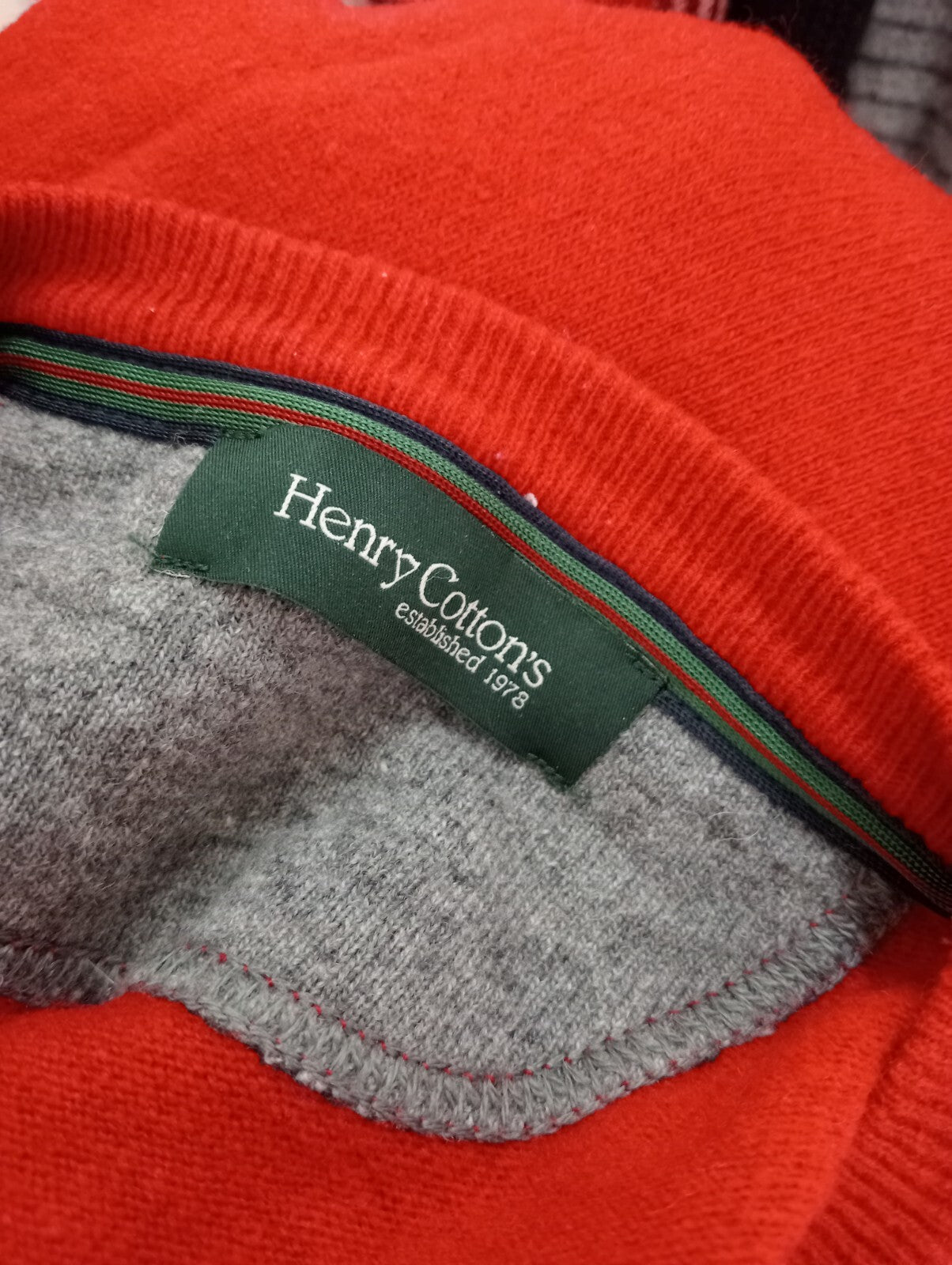 HENRY COTTON'S MAGLIONE LANA WOOL VINTAGE UOMO Tg. L MAN SWEATER CASUAL