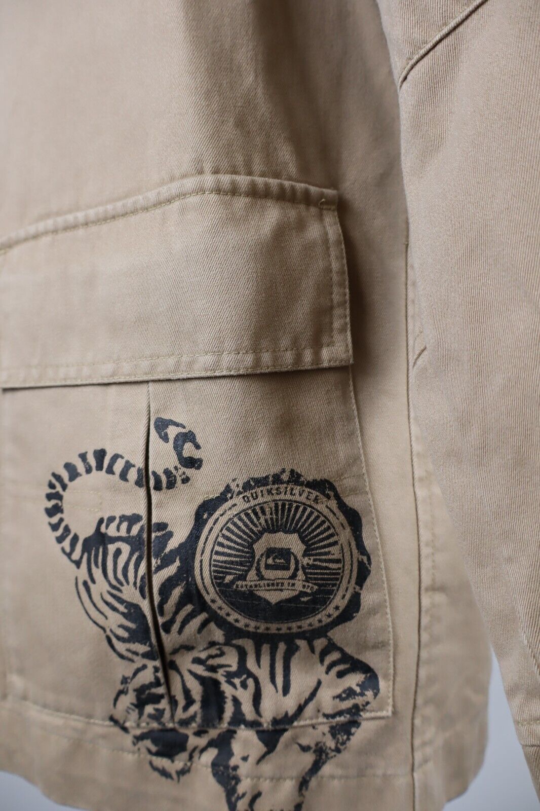 QUIKSILVER GIUBBINO GIACCA COTONE LEGGERO UOMO Tg. S MAN CASUAL JACKET VINTAGE