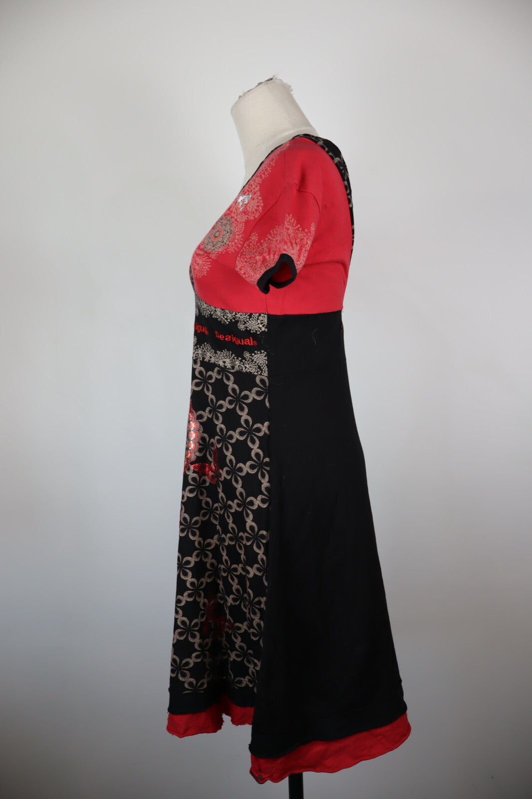 DESIGUAL VESTITO ABITO DONNA TG. M WOMAN CASUAL VINTAGE DRESS