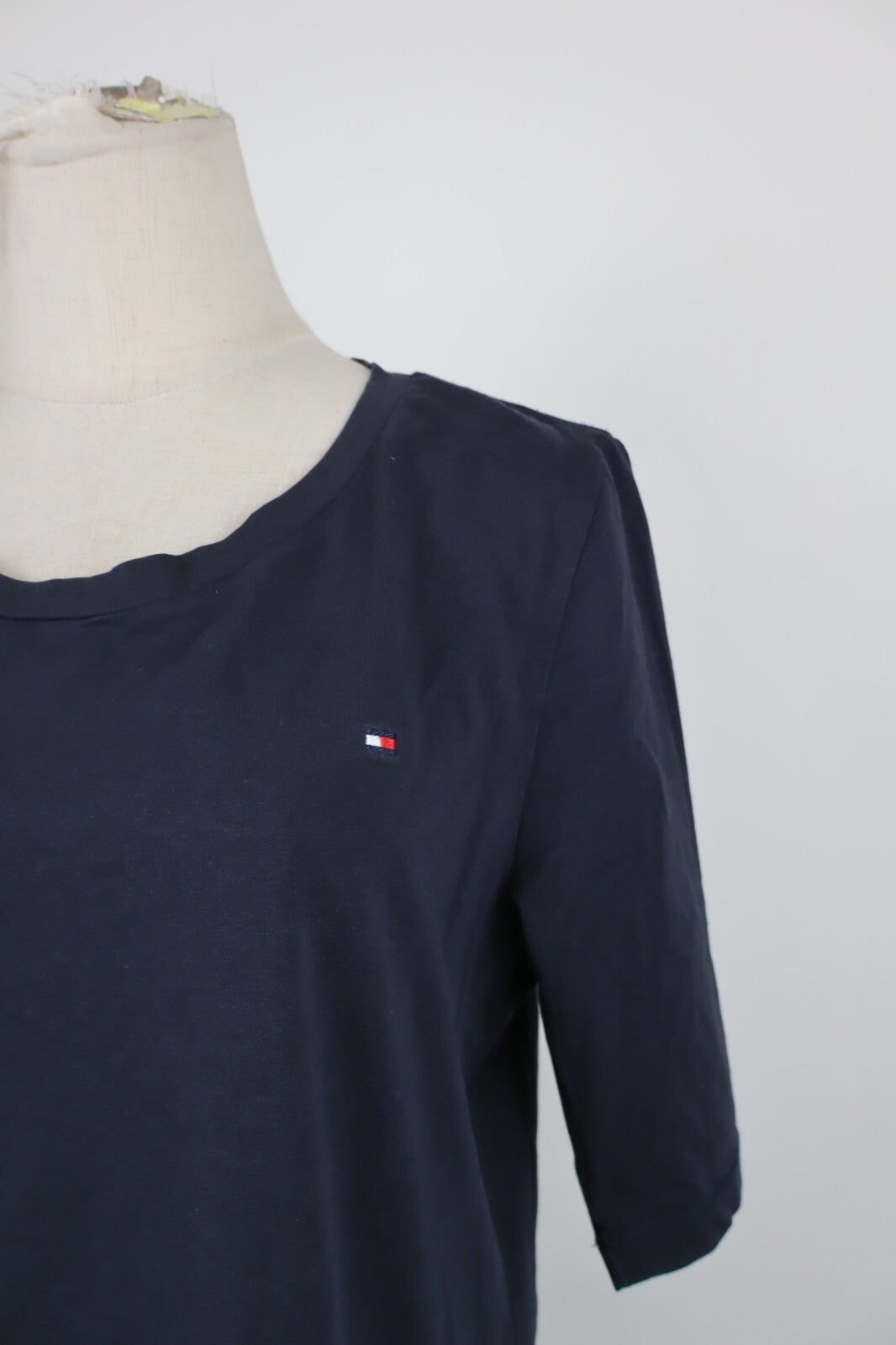 TOMMY HILFIGER MAGLIA MEZZE MANICHE DONNA M WOMAN CASUAL VINTAGE T-SHIRT COTONE