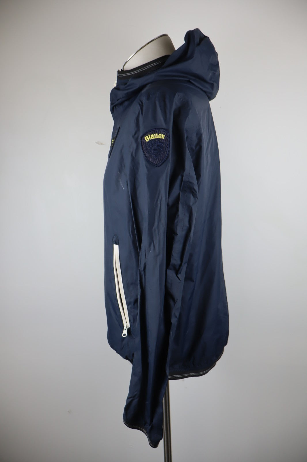 BLAUER GIUBBINO LEGGERO GIACCA UOMO TG L MAN CASUAL VINTAGE JACKET CERNIERA LOGO