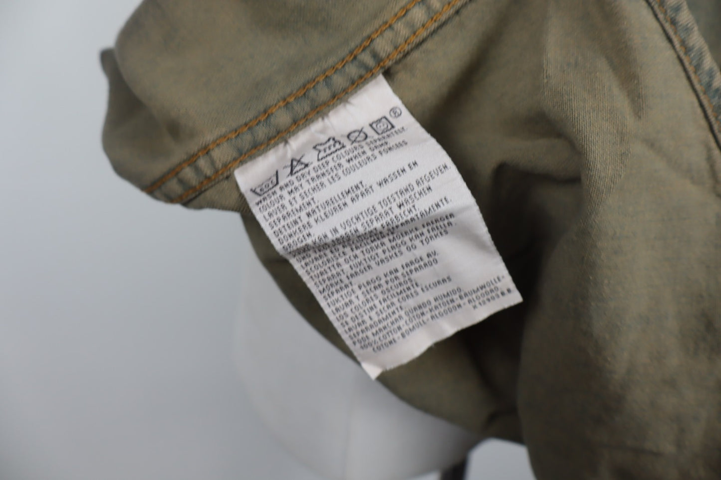 LEVI'S CAMICIA SMANICATA JEANS DENIM COTONE UOMO TG XL MAN VINTAGE SHIRT LOGO