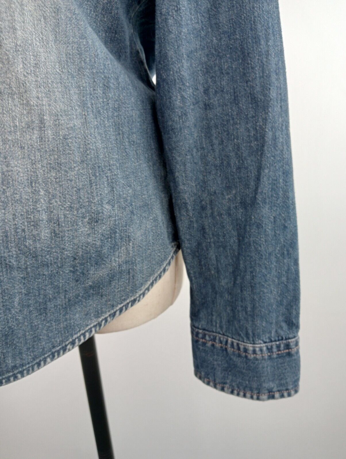 REPLAY CAMICIA JEANS DENIM DONNA TG. L WOMAN SHIRT CASUAL VINTAGE MADE ITALY