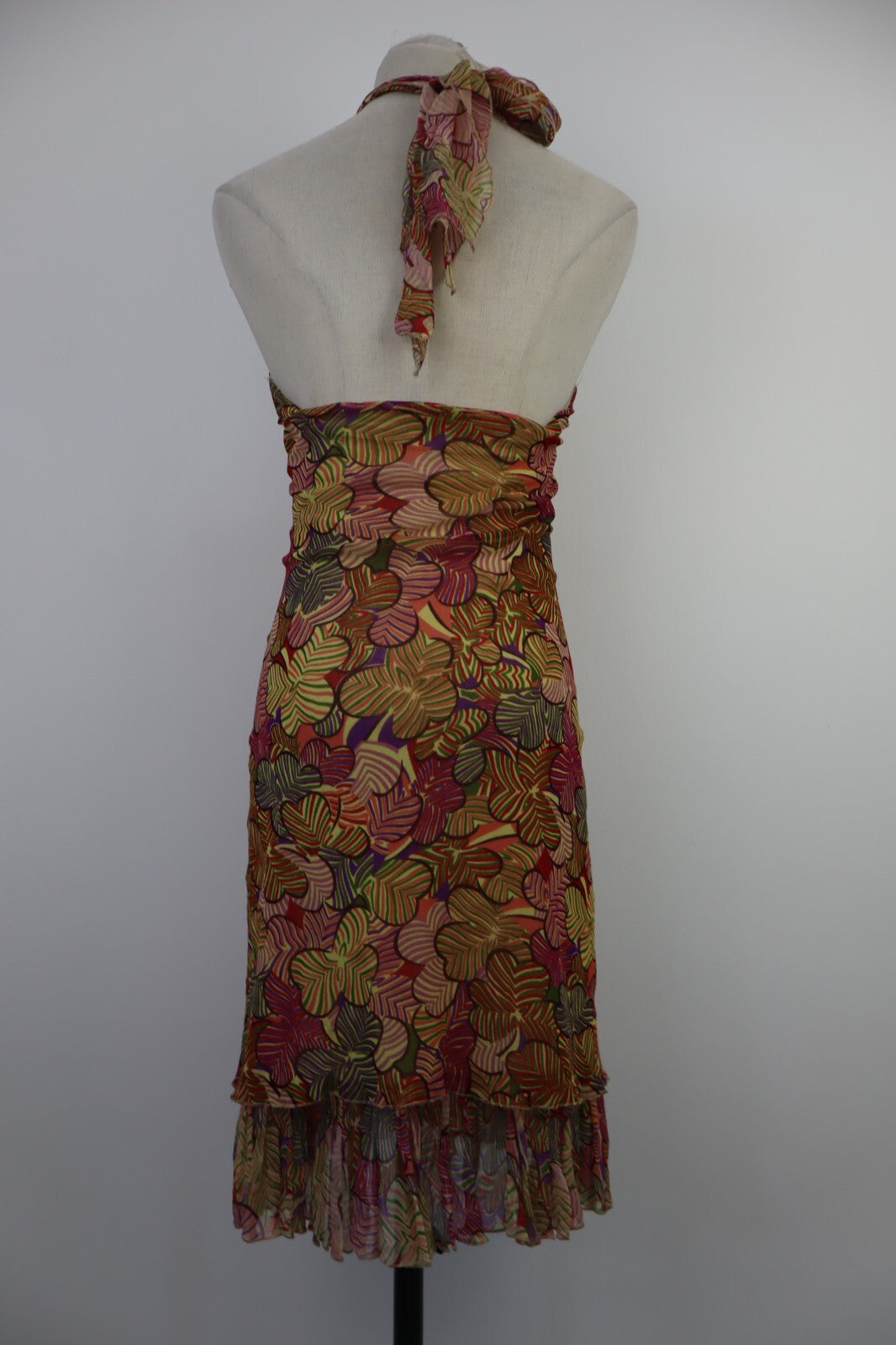 VESTITO DONNA TG S WOMAN SETA LUXURY FUNKY GROOVY VINTAGE CHIFFON Y2K 2000'S