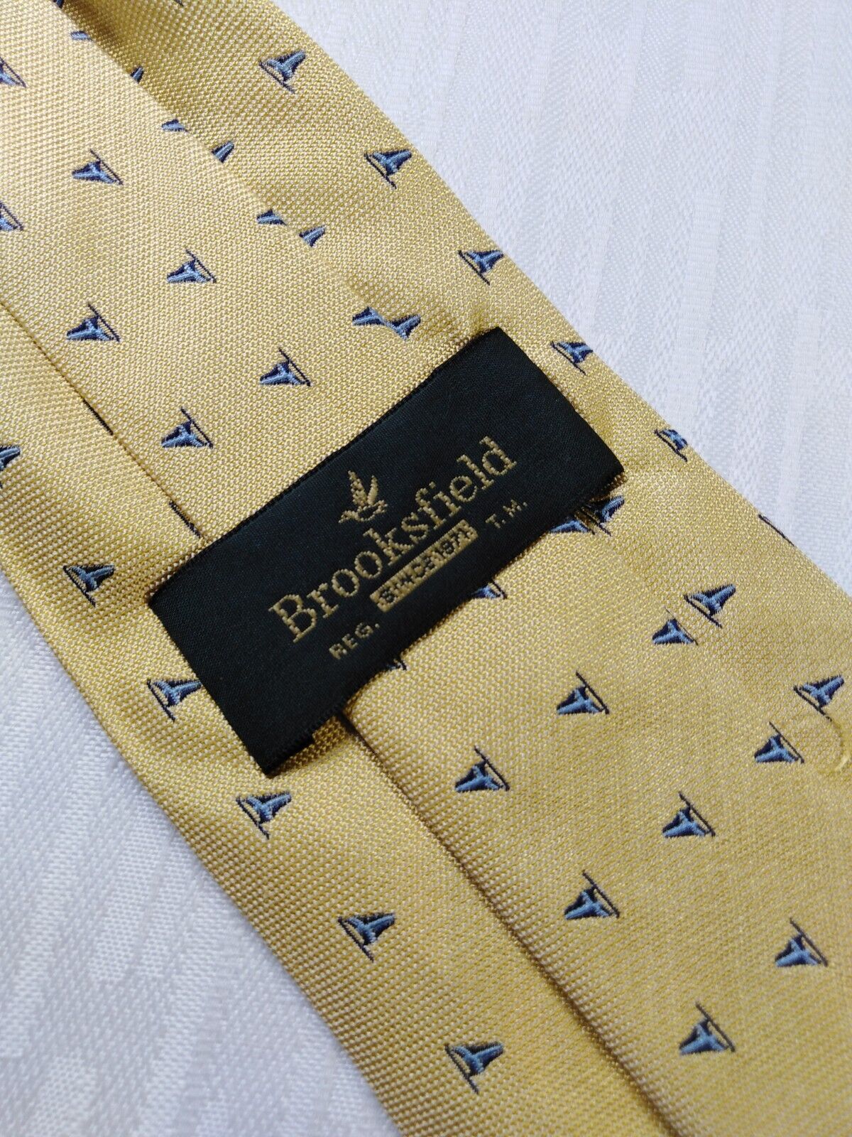 BROOKSFIELD 100% SETA SILK TIE CRAVATTA NECKTIE ITALY VINTAGE CLASSIC