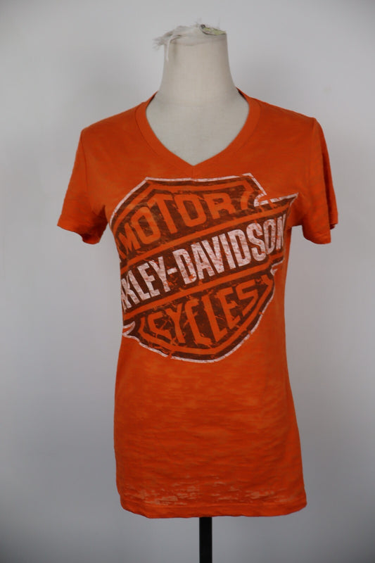 HARLEY DAVIDSON MAGLIA DONNA TG. M WOMAN CASUAL VINTAGE TOP T-SHIRT COTONE