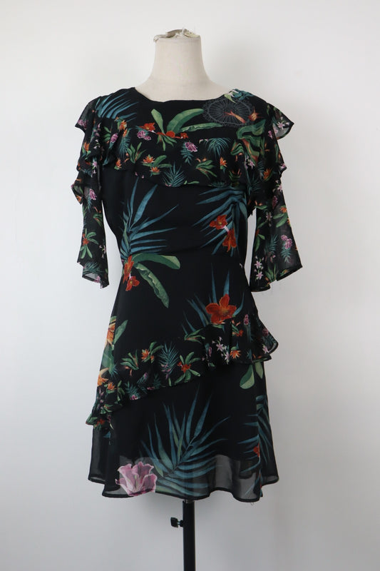 DESIGUAL VESTITO DONNA TG. 40 WOMAN CASUAL VINTAGE DRESS ABITO FLORAL