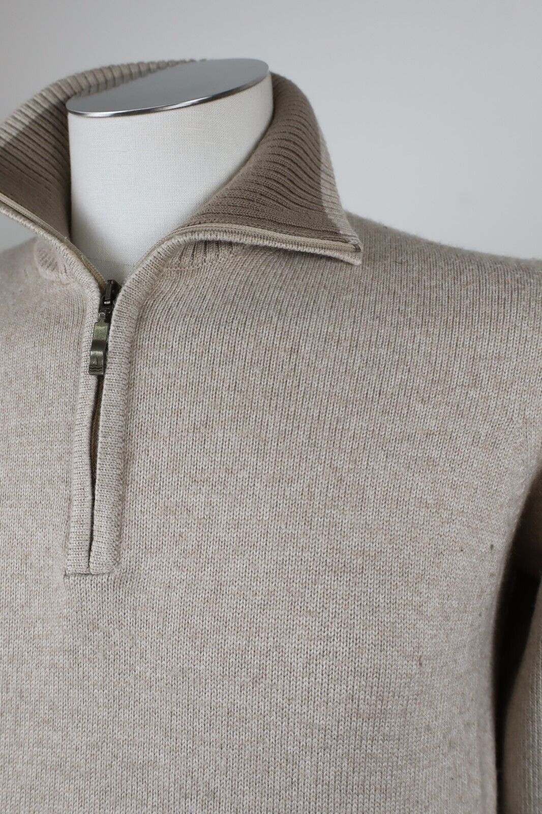 NAVIGARE MAGLIONE CON ZIP LANA WOOL VINTAGE UOMO Tg. M MAN SWEATER CASUAL