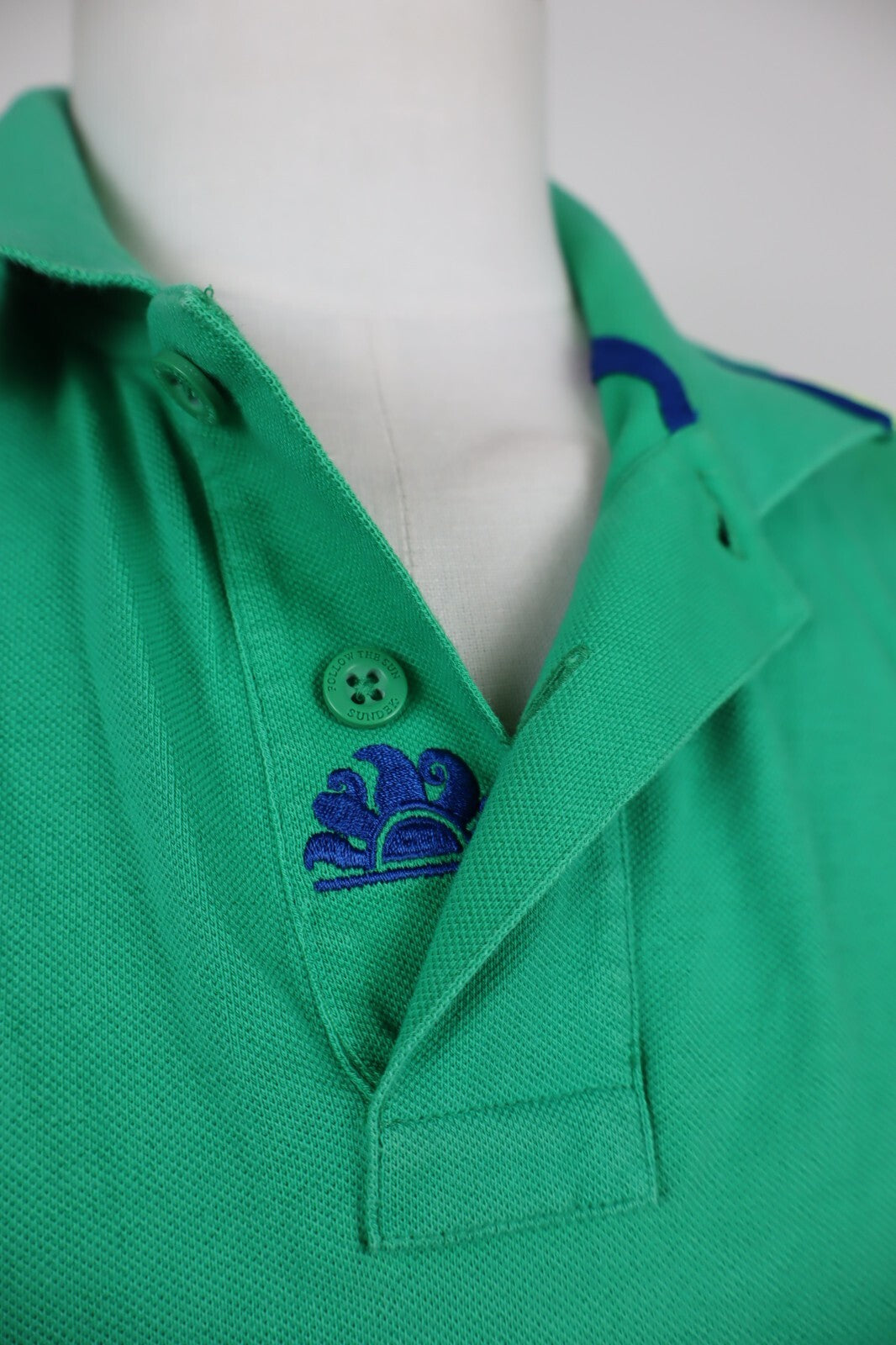 SUNDEK MAGLIA POLO UOMO COTONE TG. L MAN COTTON SHIRT CASUAL VINTAGE VERDE