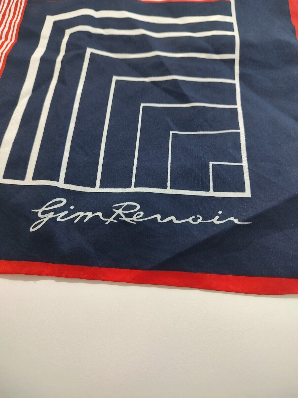 GIM RENOIR FOULARD 100% SILK SETA SCARVES SCARF SQUARE MADE ITALY UNISEX