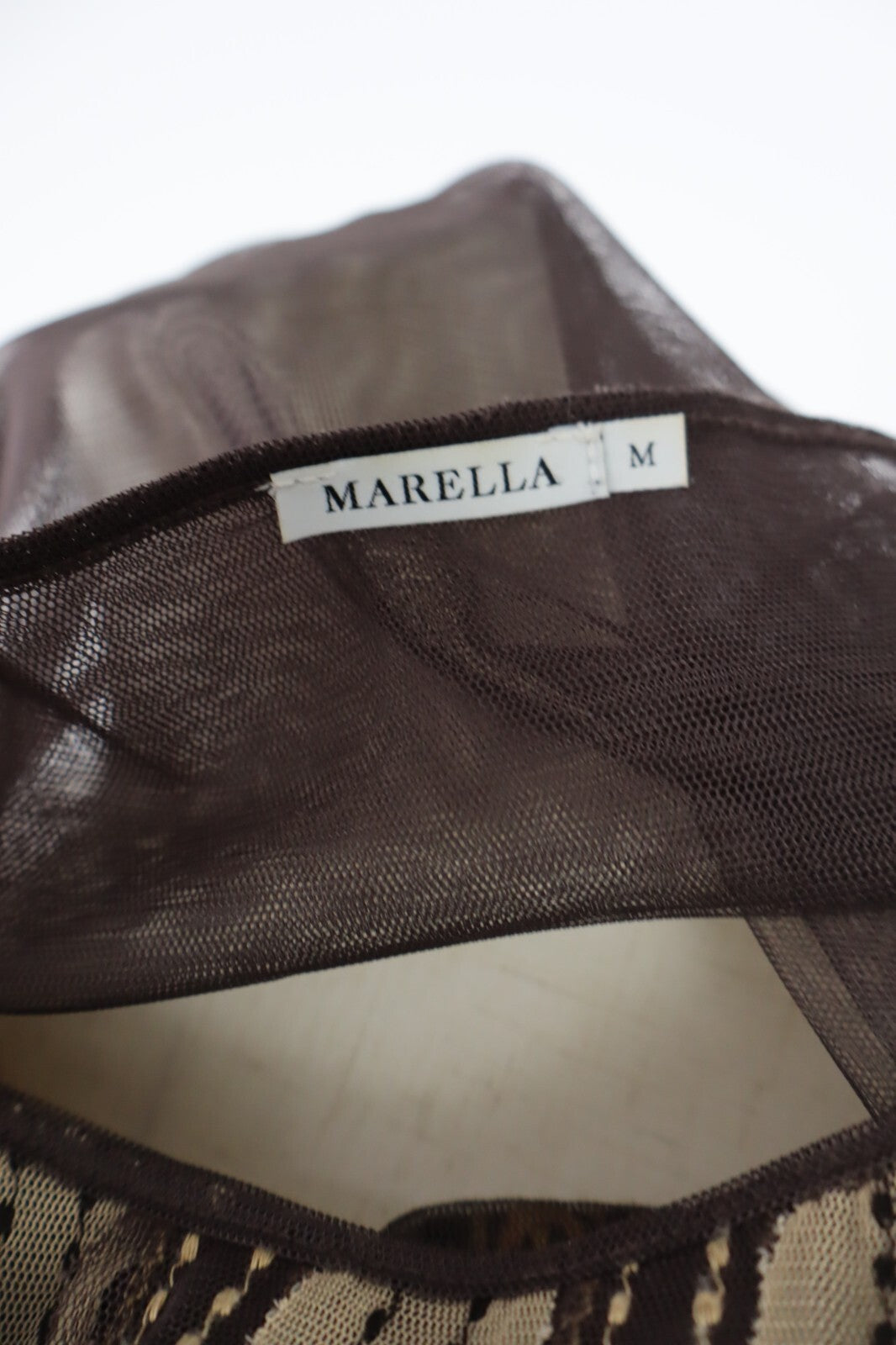 MARELLA MAGLIA DONNA TG. M WOMAN CASUAL VINTAGE T-SHIRT TOP TRASPARENTE