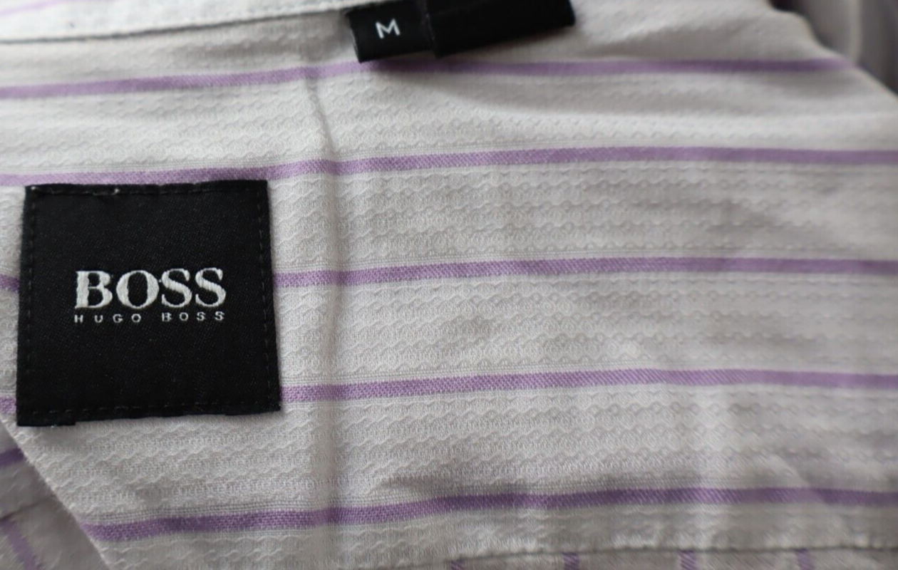 HUGO BOSS CAMICIA UOMO TG. M MAN CASUAL VINTAGE SHIRT COTONE COTTON