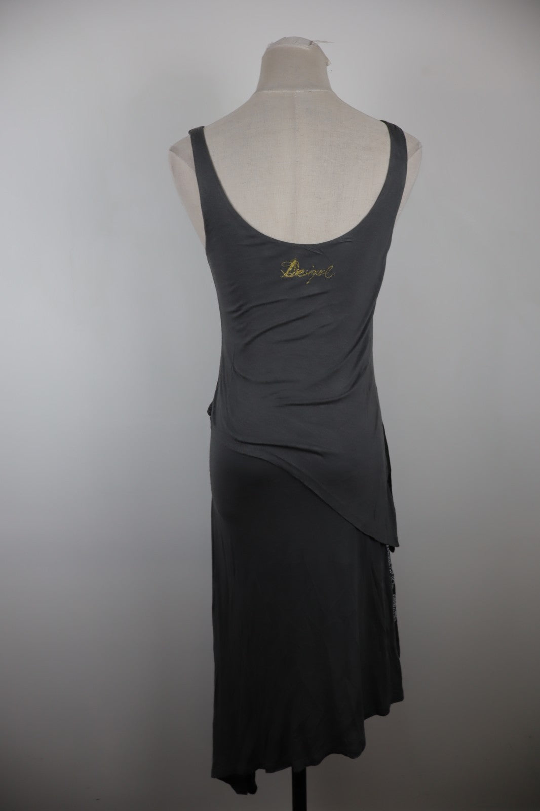 DESIGUAL VESTITO SMANICATO DONNA TG. M WOMAN CASUAL VINTAGE DRESS VISCOSA COTONE