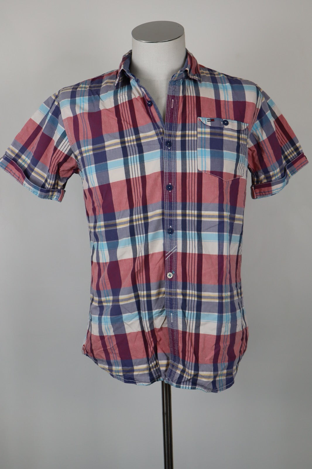 TOMMY HILFIGER CAMICIA UOMO COTONE TG. L MAN CASUAL VINTAGE COTTON SHIRT