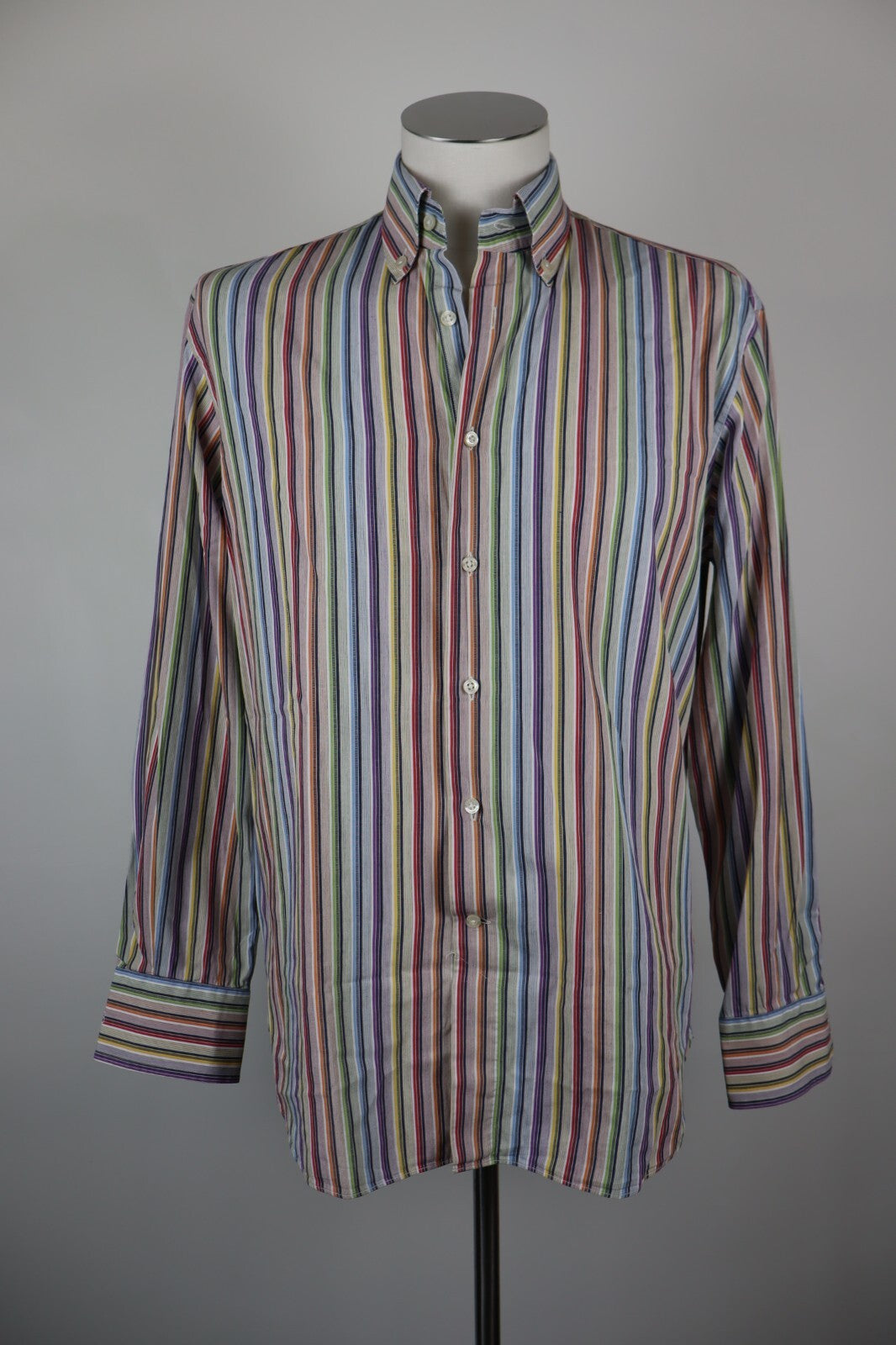 LAURA BIAGIOTTI CAMICIA UOMO COTONE TG. 40 15 3/4 MAN CASUAL VINTAGE SHIRT
