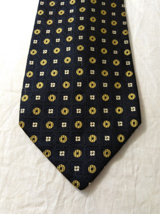 M LEWIN & SONS 100% SILK TIE SETA CRAVATTA NECKTIE MADE IN ITALY