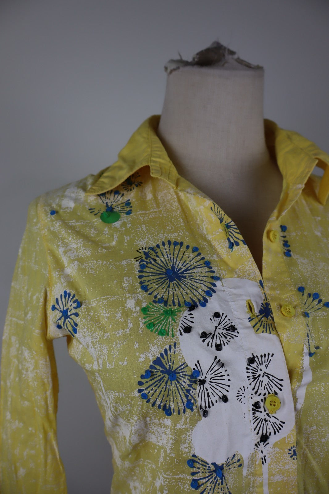 DESIGUAL CAMICIA  DONNA TG. M WOMAN SHIRT CASUAL VINTAGE COTONE COTTON LOGO