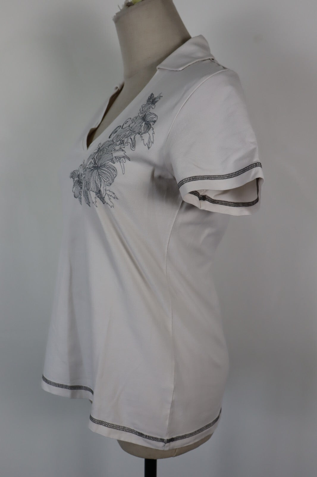 CONTE OF FLORENCE POLO MAGLIA DONNA TG L WOMAN CASUAL VINTAGE T-SHIRT COTONE