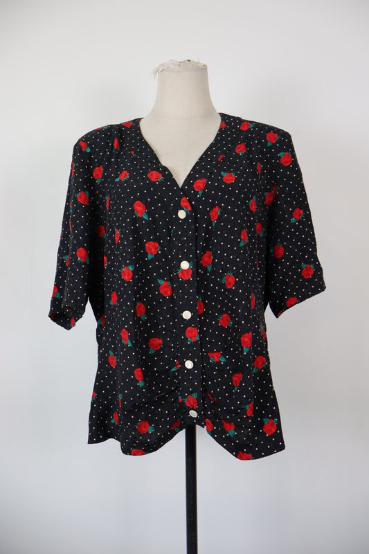 MARINA RINALDI CAMICIA DONNA TG. 27 WOMAN SHIRT CASUAL VINTAGE SETA