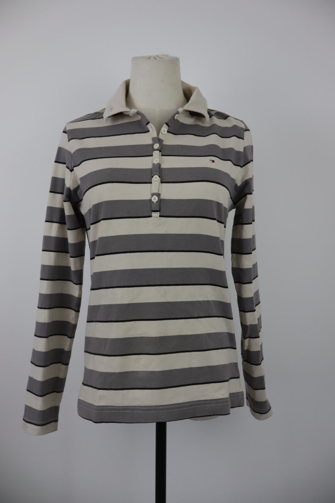 TOMMY HILFIGER POLO MAGLIA DONNA COTONE TG. 40 / L WOMAN SHIRT CASUAL VINTAGE