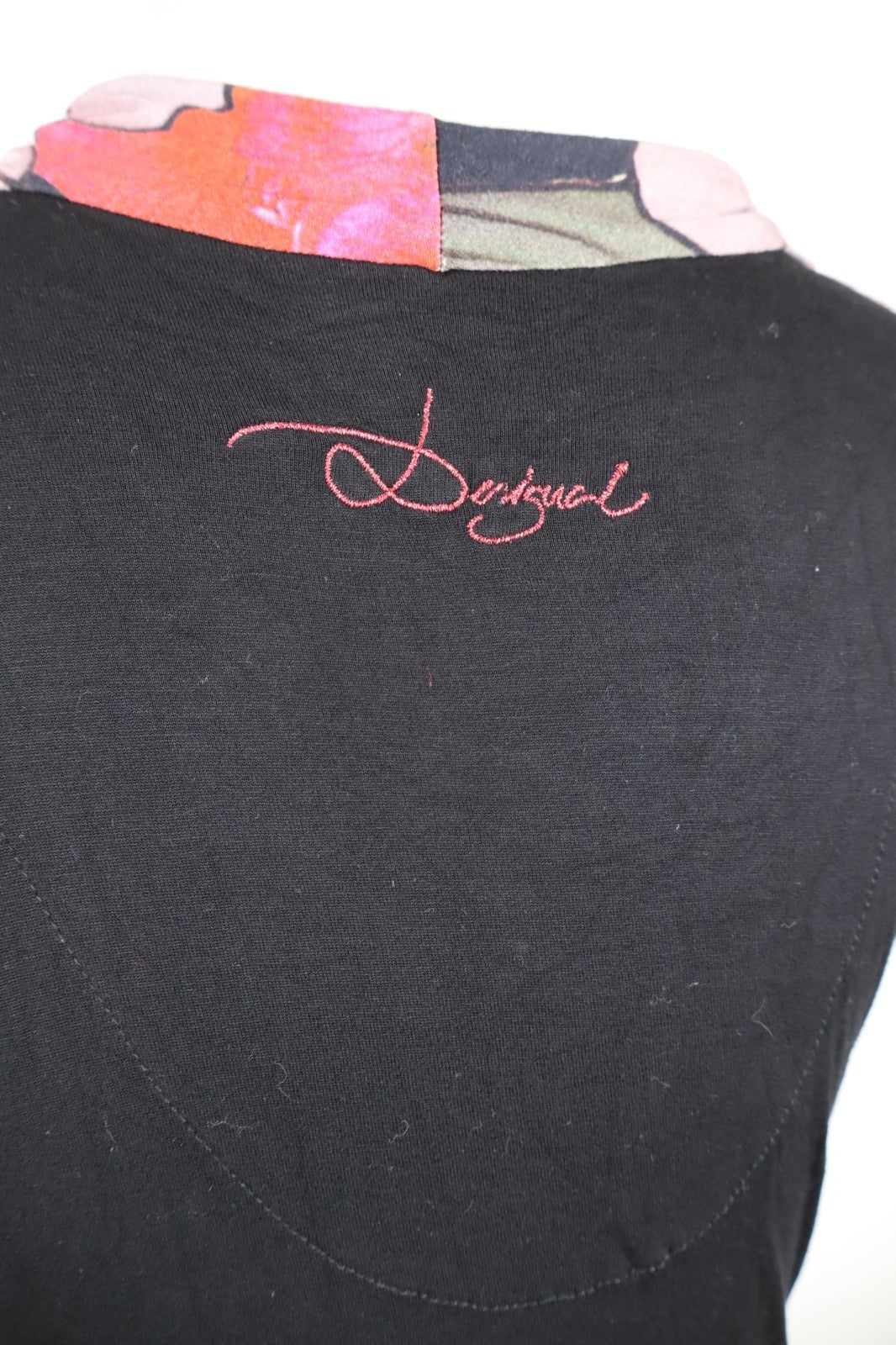 DESIGUAL VESTITO SMANICATO DONNA TG. M WOMAN CASUAL VINTAGE DRESS VISCOSA NODO