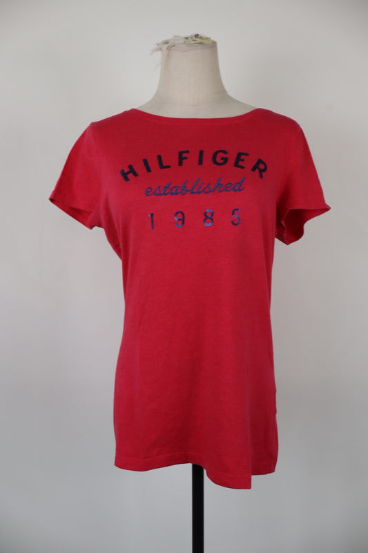 TOMMY HILFIGER MAGLIA DONNA COTONE TG. M WOMAN COTTON SHIRT CASUAL VINTAGE