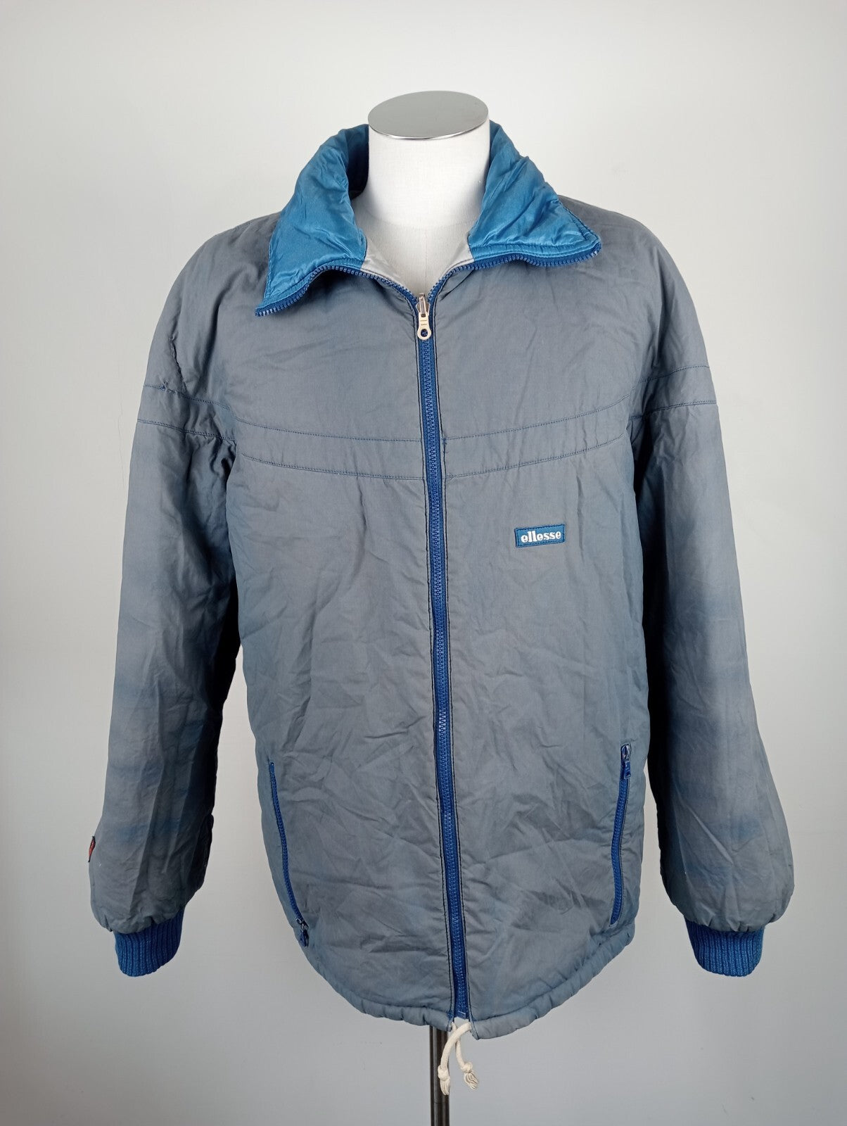 ELLESSE GIUBBINO PIUMINO UOMO Tg 54 GIUBBOTTO MAN VINTAGE JACKET DOUBLE FACE