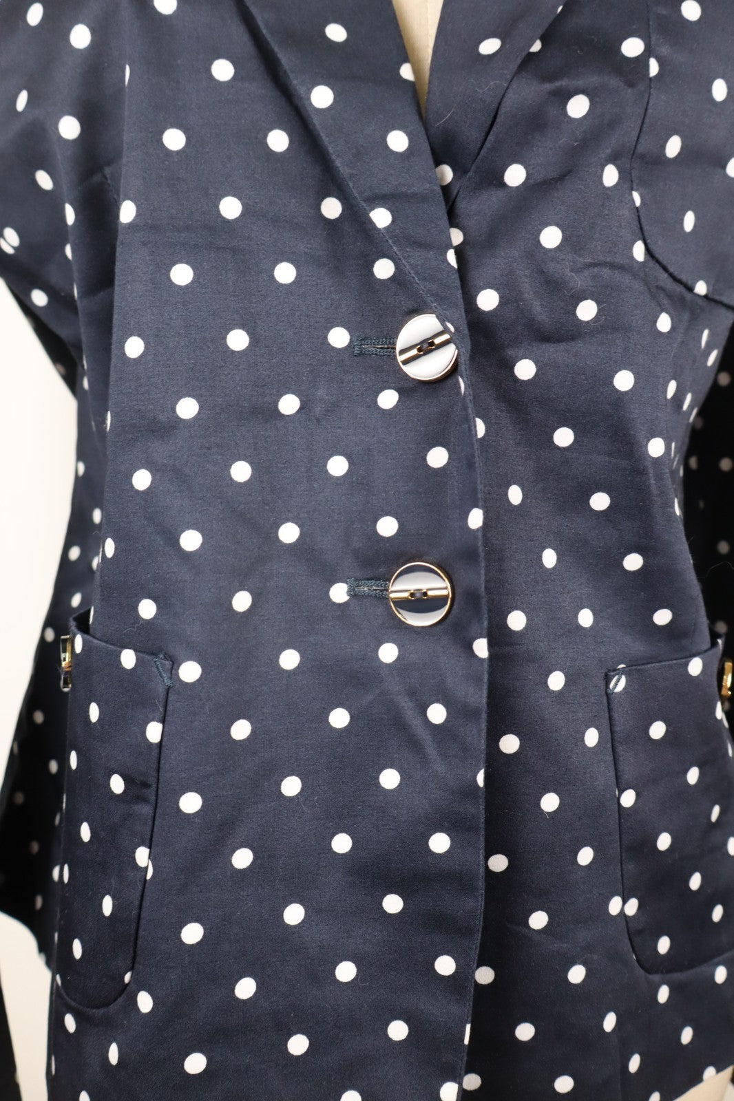 EMME MARELLA BLAZER GIACCA COTONE DONNA Tg 52 WOMAN CASUAL VINTAGE JACKET POIS